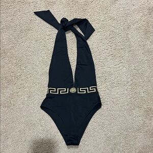 Versace greca halter neck swimsuit